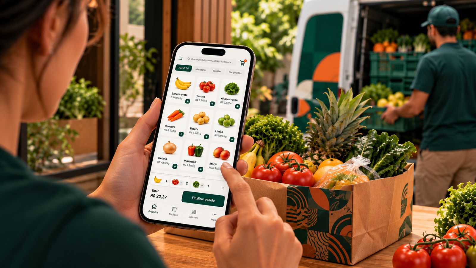 Cardápio online da Maçã Verde no celular